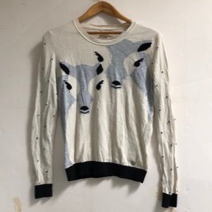 Anthropologie Numph Maylene S Deer Dot Sweater